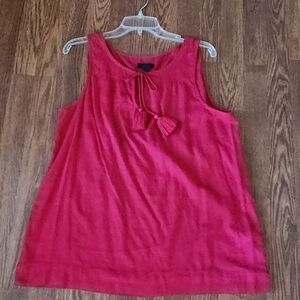 GAP Red Sleeveless Tassel Tie Tank Top